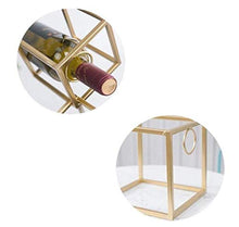 FAGavin Cremagliera del Vino Modello Stanza d'oro di Fascia Alta Modello Creativo Ornamenti in Ferro Battuto Multi-Strato Cremagliera del Vino UVA Soggiorno Vino Cremagliera Vino