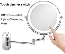Specchio Specchi di Trucco 10x Montaggio a Parete ingrandimento 10x Dimellente Dimellente LED Light Vanity Bagno 360 ° Girevole