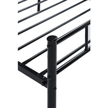 DORAFAIR Letto Singolo Moderni Letto di Metallo Frame Stabile 90x190cm,Cuore Nero