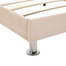SKM Letto con Materasso Tessuto Beige 120x200 cm (38.28kg) Beige-7185
