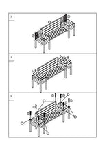 Dobar, panca da giardino con fioriere laterali, panca e fioriera, marrone chiaro, 211 x 64 x 92 cm