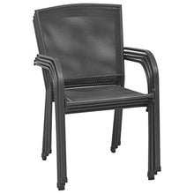 vidaXL Sedie da Esterno 4 pz Design a Rete in Acciaio Antracite
