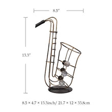 Fesjoy Vino Rack in Stile,Metallo Vino Rack Sax Bello E Pratico Portabottiglie Vino Creativo del Supporto Bottiglia Pratica Artigianato Ornamenti