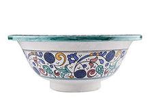 Hafi – Lavabo marocchino – Cerames | Lavandino da appoggio 41 x 16 cm | Lavandino da incasso marocchino per bagno, toilette, ospiti, WC