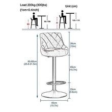 Sgabelli da Bar Sedia 2pcs Home Cucina a 360 ° Girevole regolabile Altezza girevole girevole sgabello da bar senza bracciolo, sgabello da bar moderno, telaio sovradimensionato Regolabile Sgabello da B