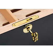 FHUILI Portasigari di Grande capienza - Portable Cigar Humidor con l'igrometro per Viaggi e Lavoro,Nero