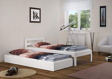 Erst-Holz Solido Elegante Letto Bianco in Pino massello 80x200 con doghe rigide 60.64-08W