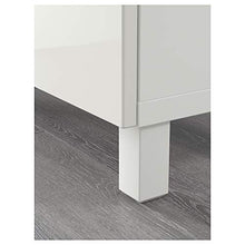 BESTÅ combinazione di stoccaggio con porte 180x40x74 cm bianco/Selsviken lucido/bianco