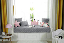Sincere - Cuscini per sedile con finestra a baia, in peluche, misura corta, antiscivolo, per interni, per divano, tatami, per finestra, balcone, davanzale, panchina (grigio scuro, 88,9 x 160 cm)