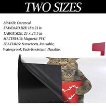 Divertente gatto tiene secchio rosso con due gattini cassetta postale copertina magnetica San Valentino cuore giardino cortile decorazione casa dimensioni standard 53,3 cm x 45,7 cm