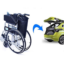 Sedia A Rotelle Pieghevole - Sedia da Trasporto Leggera con Bracciolo Ergonomico E Vasino, Anziani Disabili A