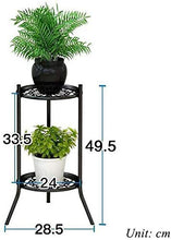 Espositore per Fiori Espositore per Fioriera in Metallo Antiruggine Decorativo a 2 Livelli, O&YQ