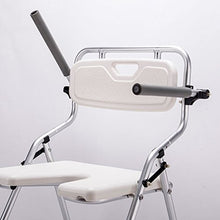 MGMDIAN Uomo Anziano con Sedia da Bagno con Ruote - Sedia da Doccia Sedia da Bagno Donna Incinta Sedia da Doccia Antiscivolo - Sgabello da Bagno con Doccia Accessori da Bagno