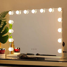 HFFFHA Specchio per Trucco Hollywood Specchio cosmetico Illuminato con Specchio cosmetico con 15 lampadine dimmerabili