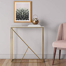 TONG HXF- tavolino Piccolo Rettangolare in Marmo tavolino Creativa Inferiore tavola d'oro 80 * 25 * 75cm Durevole