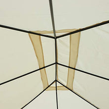 Outsunny Gazebo da Giardino 4x3M 6 Pareti Rimovibili Poliestere 400 x 300 x 255 cm Crema