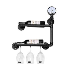 FAFZ Portavini Portabottiglie Portabottiglie Industriale retrò per Vino, Portabottiglie per Vino, Portabottiglie per Vino con Manometro