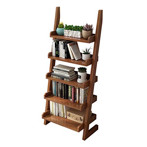 NYKK Porta Bicchiere di Vino Scaffale trapezoidale in Legno massello Supporto da Pavimento a Cinque Piani/Supporto per Fiori Salva Spazio per Soggiorno/Camera da Letto/Studio Organizzatore di stoccag