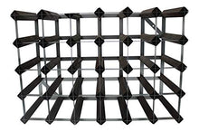 DS Wineware - Portabottiglie tradizionale da 30 bottiglie da vino, completamente assemblato, certificato FSC, in pino scuro, mogano, 6 x 4