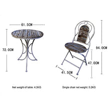 LONG-L Set da Bistrot da Esterno in 3 Pezzi Tavolo E Sedie | Tavoli E Sedie da Giardino Pieghevoli,per Giardino,Portico,Cortile,C-1xtable,2xchairs