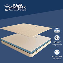 Baldiflex Materasso Matrimoniale Easy Aloe Memory 160 x 200 cm - Rivestimento Aloe Vera Proprieta' Naturali - Strato Memory 2 cm