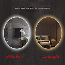 L&ED Specchio Bagno Ovale Illuminato, con Retroilluminazione a LED Specchio per Trucco Antiappannamento a Parete, 60x80cm