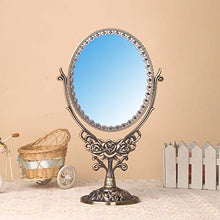 Xinxinchaoshi Specchi da Tavolo Specchio da tavolino in Metallo HD con Grande Specchio Rotante a 360 Gradi Specchio Cosmetico