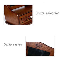 LFK, grande mobiletto in legno per gioielli, cosmetici, con specchio, in legno, specchio cosmetico con cassetto portaoggetti per bagno