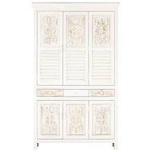 vidaXL Armadio Bianco 120x40x200 cm in Legno Massello di Mango
