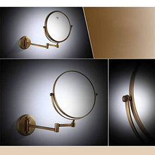 Specchio da Trucco, Specchio Ingranditore, Bagno 3X Ingrandimento Doppio Lato, 20 cm Doppio Faccia Specchio a Parete, Specchio da Parete Girevole e Rotondo, Allungabile, per Bagno, Spa, Hotel