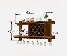 FCXBQ Bicchiere da Vino in Vetro Cornice in Legno massello Appeso a Parete Armadio da Vino Creativo Ristorante Soggiorno Semplice Rack Appeso Porta Bicchiere di Vino Parete da Vino portabottiglie