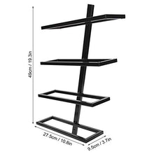 Rodipu Portabottiglie per Vino, portabottiglie Multifunzionale per Vino Rosso, mensola portaoggetti a Parete per(Inclined Wine Rack for 4 Bottles Black)