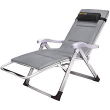 SHUAIIJUAN Sedia per il tempo libero domestico Pieghevole sedie reclinabili Zero Gravity Lounger Sedie a sdraio regolabili sedie da ufficio con poggiatesta reclinabili for Beach Garden Patio Deck Max.