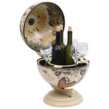 vidaXL Legno di Eucalipto Minibar a Forma di Globo con Supporto Elegante Robusto Moderno Cantinetta Portabottiglie Bicchieri da Tavola Bianco