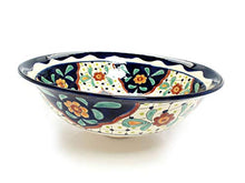 Caliope – Lavandino messicano in ceramica – Cerames | Vasca 40,5 cm x 15 cm | Lavabo da appoggio in Messico per bagno, ospiti, WC
