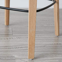 ZYF Sgabelli da Bar Cuoio di Massello di Legno Sedia in Cotone E Lino Alta Poggiapiedi di Sgabello Poggiapiedi Alto, Alto 74 Cm (Color : F)