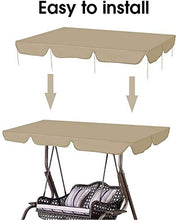XLBHSH Baldacchino di Ricamo per Oscillazione Sedile 2 e 3 posti Dimensioni Amaca Cover Top Giardino all'aperto,Beige,190x132cm
