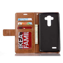 Bear Village® Cover per LG G4, Anti Graffio Custodia in Pelle con TPU Interno, Alta qualità LG G4 Cover con Chiusura Magnetica, Marrone