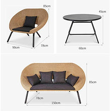 Set di mobili Portico per Patio, Balcone Divano Leisure Three Piece Suit Mobili da Giardino Courtyard all'aperto Cattan Sedia Rattan Sofacing Combinazione