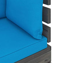 FAMIROSA Set Divani da Giardino su Pallet 7 pz con Cuscini Massello Pino-1975