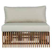 Teako Design Poltrona lounge Loppio in legno massiccio di teak con cuscini e sedie da giardino, resistente alle intemperie