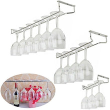 Ddfly, griglia porta calici da vino in acciaio INOX, portabicchieri da posizionare sotto ad armadi, per bicchieri da vino di vetro, da appendere, 1 confezione 27cm/10inch