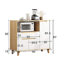 LULUVicky in Piedi Bagagli Petto Legno Buffet Governo di immagazzinaggio Soggiorno Credenza Accent Table Cassetto Bassa Credenza (Color : White, Size : 90x40x94cm)