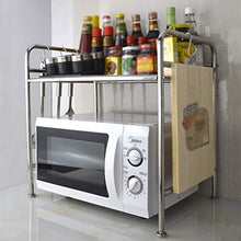 LYM &ripiano di stoccaggio Forno a microonde Scaffale, rifornimenti della Cucina tormenta Piano Forno a microonde balconcini portaspezie portacoltelli griglia Forno Scaffale di Finitura