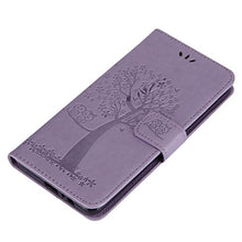 Robinsoni Custodia Compatibile con Samsung Galaxy A8 2018 Cover Folio a Fogli Mobili Cover Libro Pelle PU Case Taccuino Cover Portafoglio Custodia Libretto Retro Flip Caso Albero in Rilievo Cover