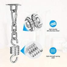 Achort - Kit per amaca da appendere, in acciaio inox 304, resistente, capacità 453,6 kg, con gancio oscillante silenzioso a 360°, con 4 viti di ritardo, yoga, amaca, sedia, sandbag, set di altalena