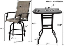 MengFeiNi 1 5 PCS Sgabelli da Bar A Barre All'aperto Girevoli Bistro Set, Sedie all-Meteo Top Tavolo E Set con Mobili Patio per Ombrellini, Cafes Yard Prato Giardino (4 Tavolo)