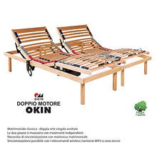 MEMORYLINE Super Offerta - Luxury Line Rete elettrica motorizzata singola (80x190), doppio motore OKIN, telaio in legno di faggio, ammortizzatori in SBS-TPEE, Dispositivo medico per sgravi fiscali