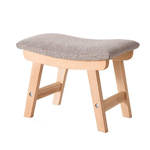 Mobili per la casa e Giardino Sgabello da toeletta/Poggiapiedi Imbottito/Panca Imbottita Sgabello da Scarpa Cambio Sedile concava con Rivestimento in Lino Kaki Rimovibile Ottomani da Cucina
