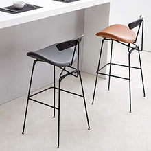TopJiä personalità con Schienale Sgabelli da Bar,Alta qualità Commerciale Seggiola da Bar,Avere PU Pelle Sgabello da Bar,Gamba Carbonio Stuoia Vernice Nero,Adatto per Cucine Bar Caffetterie Bar